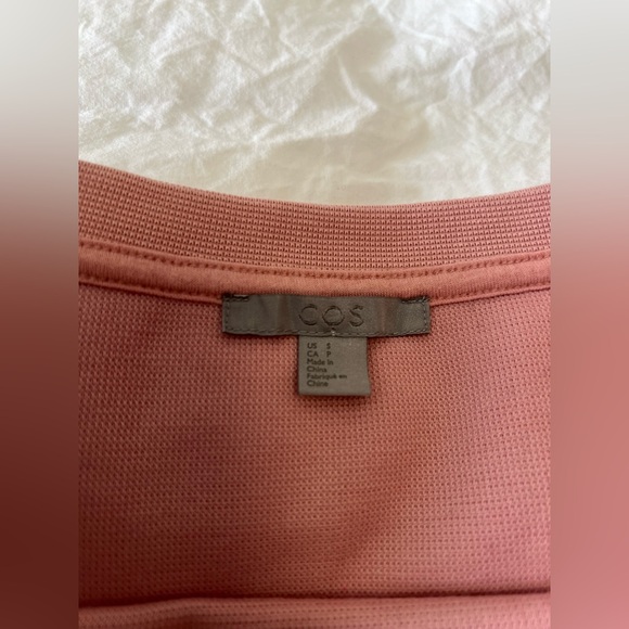 COS | Women’s SZ Small | Salmon/Pink Top Blouse | Easy Fit Minimalist - Picture 5 of 9